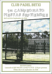 I TORNEO FESTES DE SEPTEMBRE BETXI